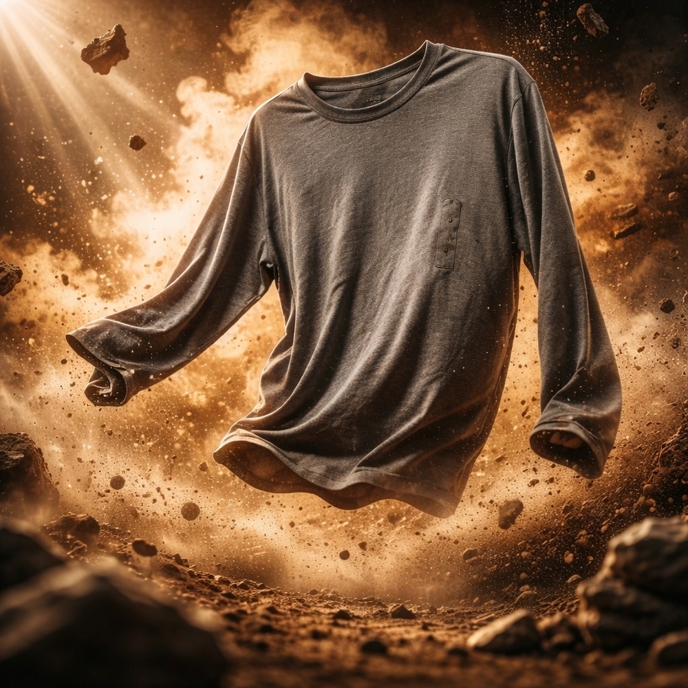 Men's Alfani Long Sleeve Tee - Charcoal
